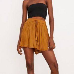 Zara Pleated Shorts with Tassel Tie